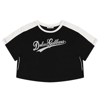 Girls Black Logo T-Shirt