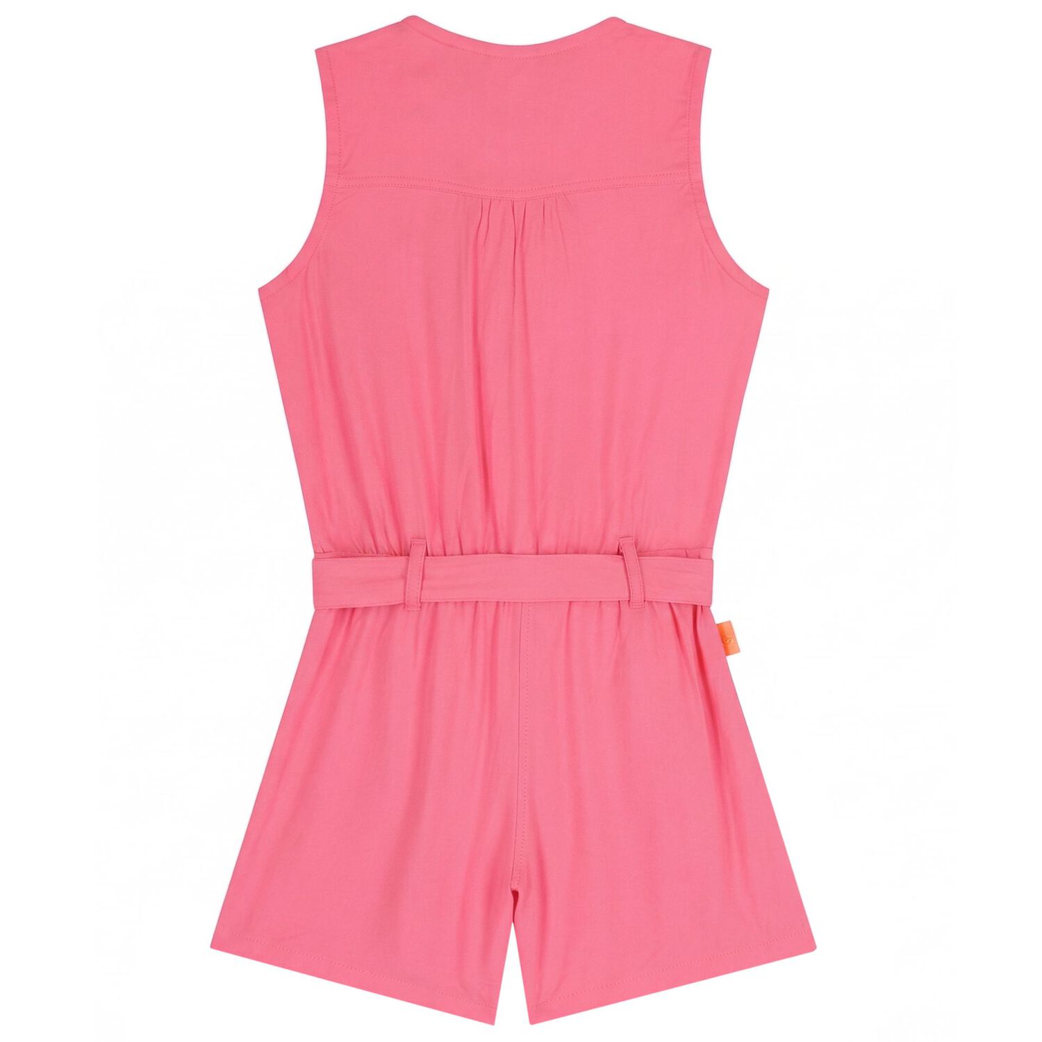 Girls Pink Pleated Playsuit, 1, hi-res