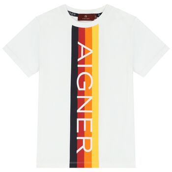 Boys White Logo T-Shirt