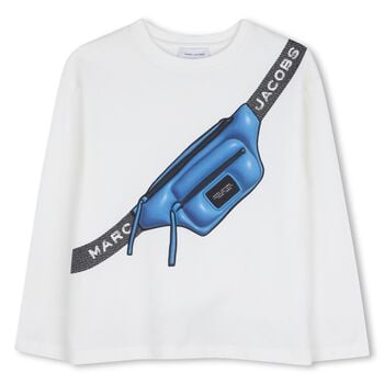 Boys Ivory Bag Long Sleeve Top