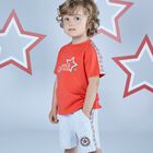 شورت بالشعار باللون الرمادي للأولاد, 1, hi-res