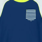 Boys Navy Blue & White Long Sleeve Rash Vesh, 1, hi-res