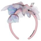 Girls Pink Butterfly Headband, 1, hi-res