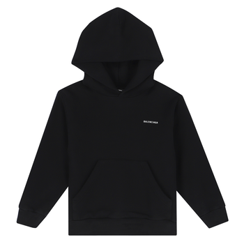 Black Logo Hooded Top