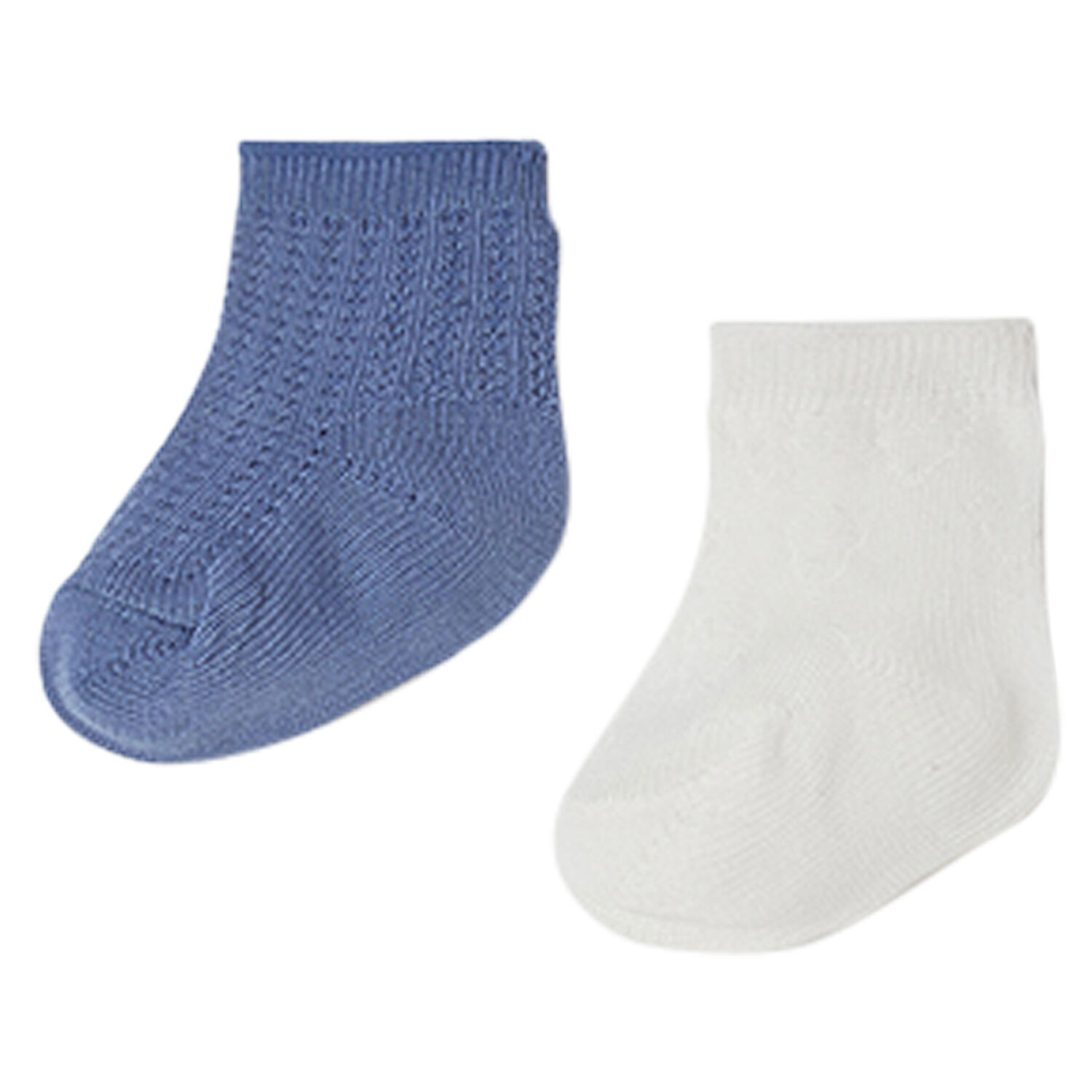 Baby Boys White & Blue Socks ( 2-Pack ), 1, hi-res image number null