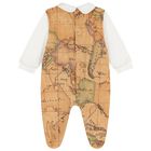 Beige & Ivory Geo Map Babygrow Gift Set, 1, hi-res