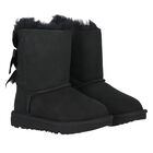 Younger Girls Black Bailey Bow II Suede Boots, 1, hi-res