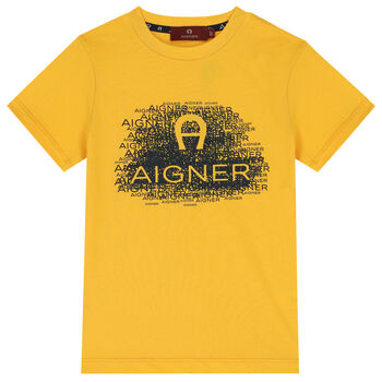 Boys Yellow Logo T-Shirt