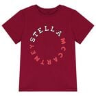 Girls Burgundy Logo T-Shirt, 1, hi-res