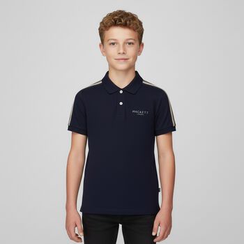 Boys Navy Blue Logo Polo Shirt, 1 Boys Navy Blue Logo Polo Shirt