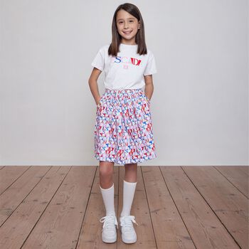 Girls Multi-Coloured Logo Skirt