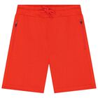 Boys White & Red Shorts Set, 4, hi-res