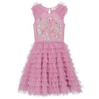 Girls Purple Sequin Tulle Dress, 1, hi-res