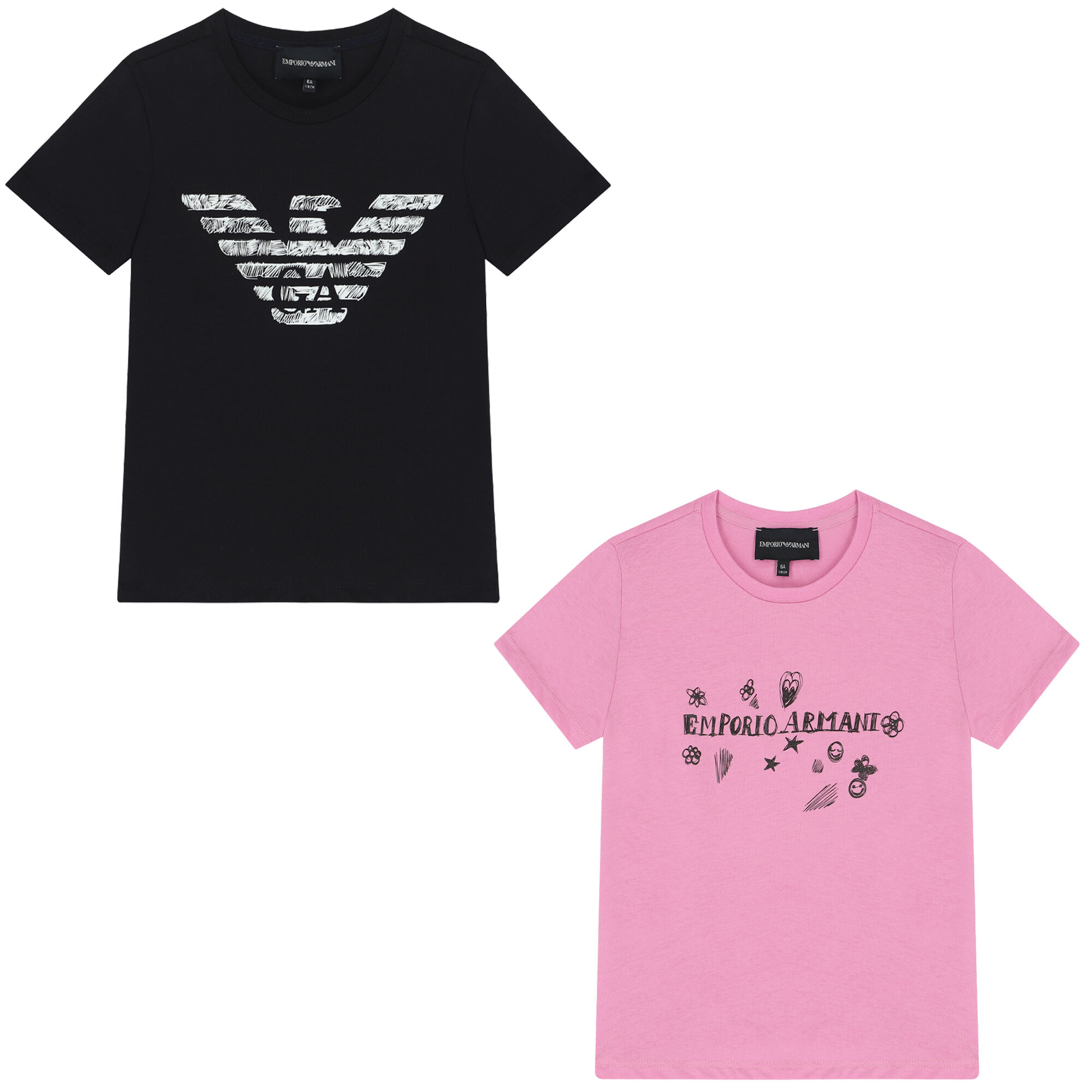 Girls armani t shirt online