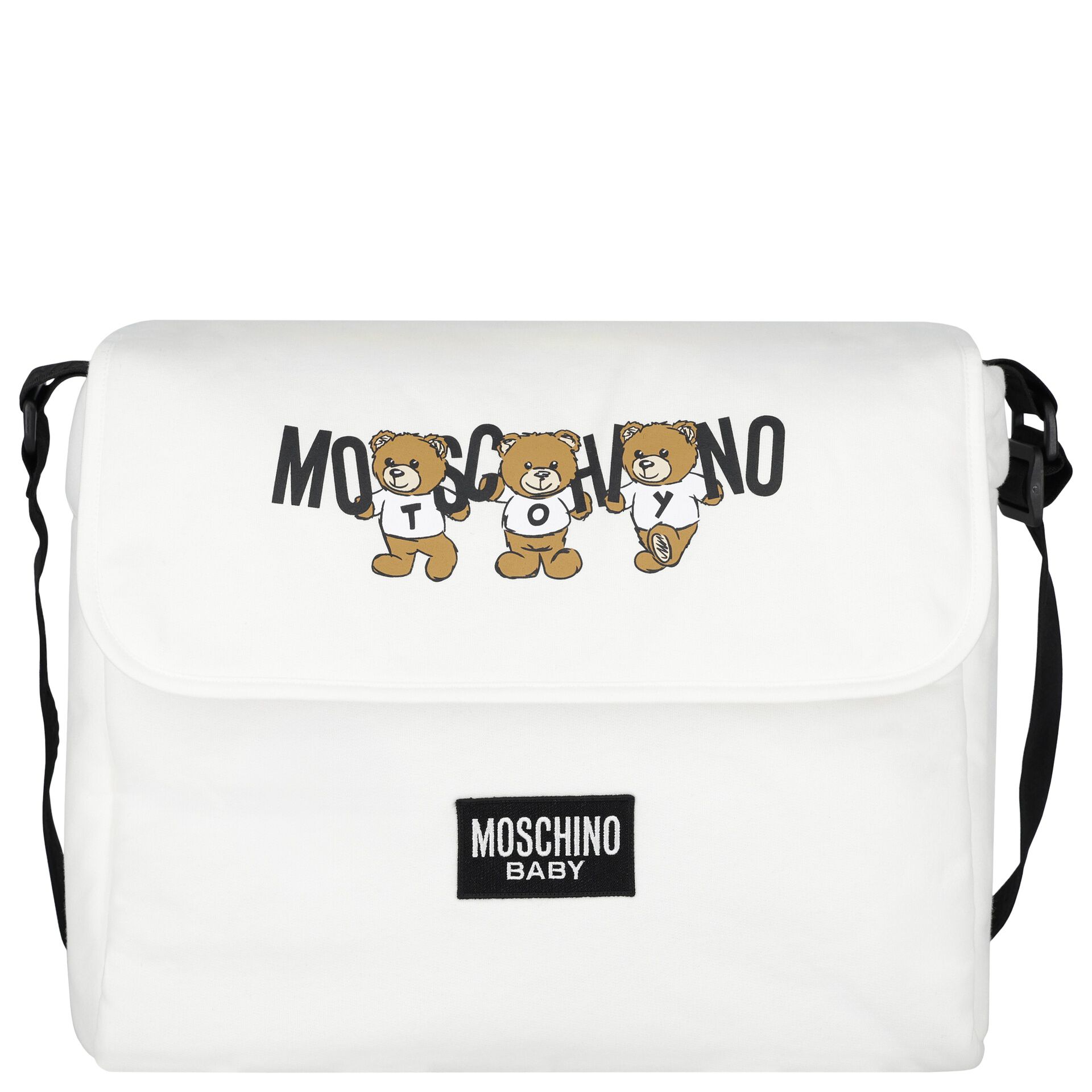 Moschino Ivory Teddy Bear Logo Baby Changing Bag Junior Couture Kuwait