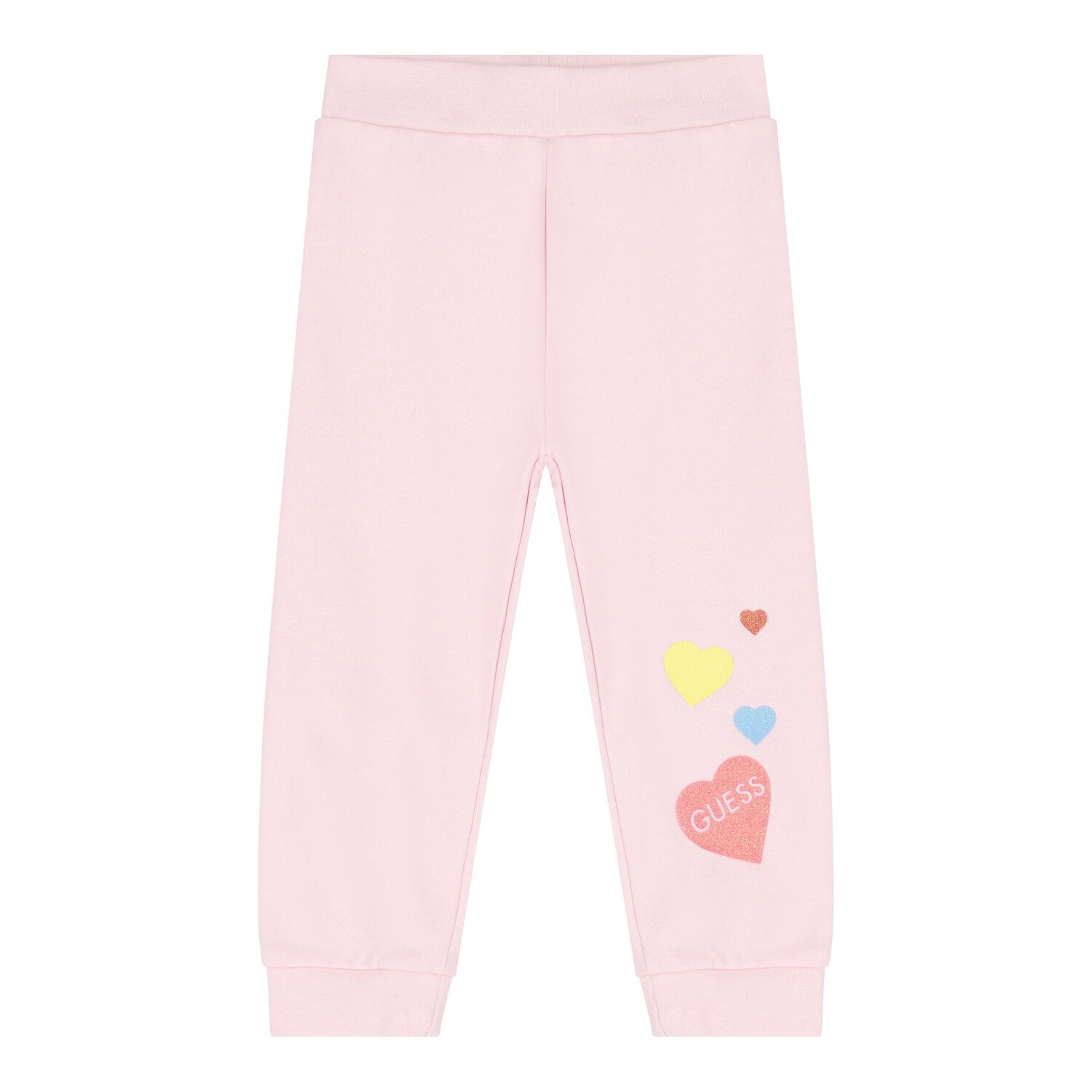 Baby Girls White & Pink Logo Tracksuit, 1, hi-res