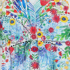 قفطان بنات بالزهور باللون الابيض, 1, hi-res