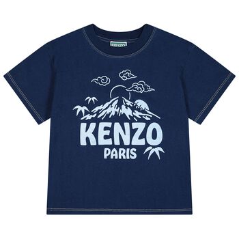 Boys Navy Blue Logo T-Shirt