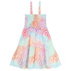 Girls Multi-Coloured Tiered Dress, 1, hi-res