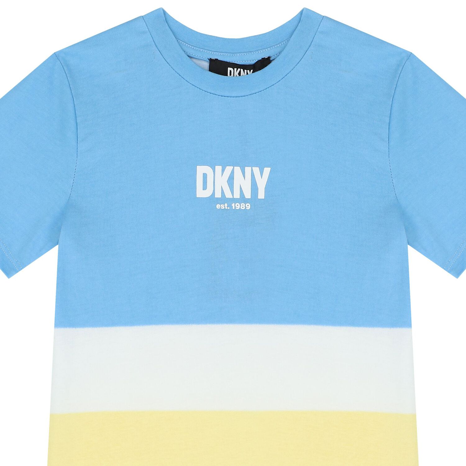 تيشيرت أولاد بالشعار باللون الأزرق والأصفر, 1, hi-res