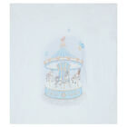 Baby Boys White & Blue Carousel Blanket, 1, hi-res