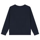 Boys Navy Blue Teddy Bear Sweatshirt, 1, hi-res