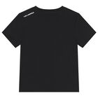 Boys Mini Me Black Logo T-Shirt, 1, hi-res