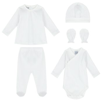 White & Grey Dots Baby Gift Set