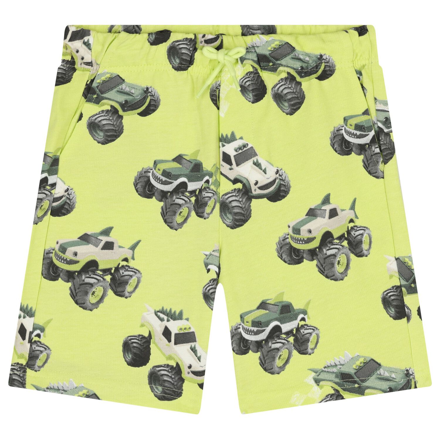 Boys White & Green Short Set, 2, hi-res