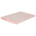 بطانية بنات محبوكة بالشعار باللون الأبيض و الوردي , 1, hi-res