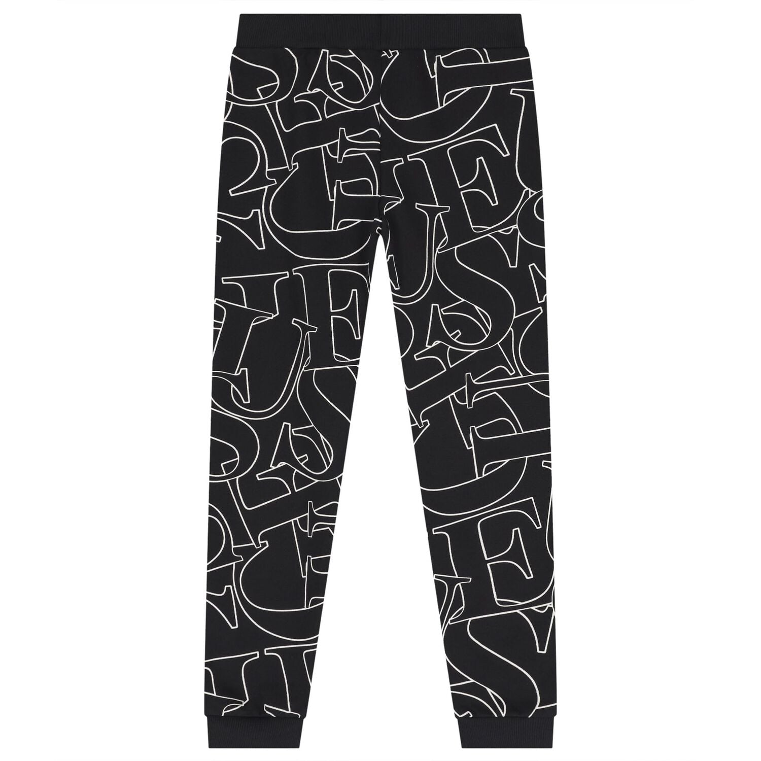 Girls Black Logo Joggers, 2, hi-res
