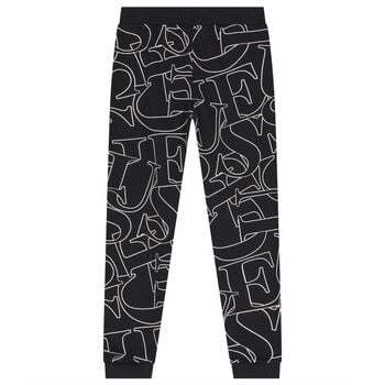 Girls Black Logo Joggers