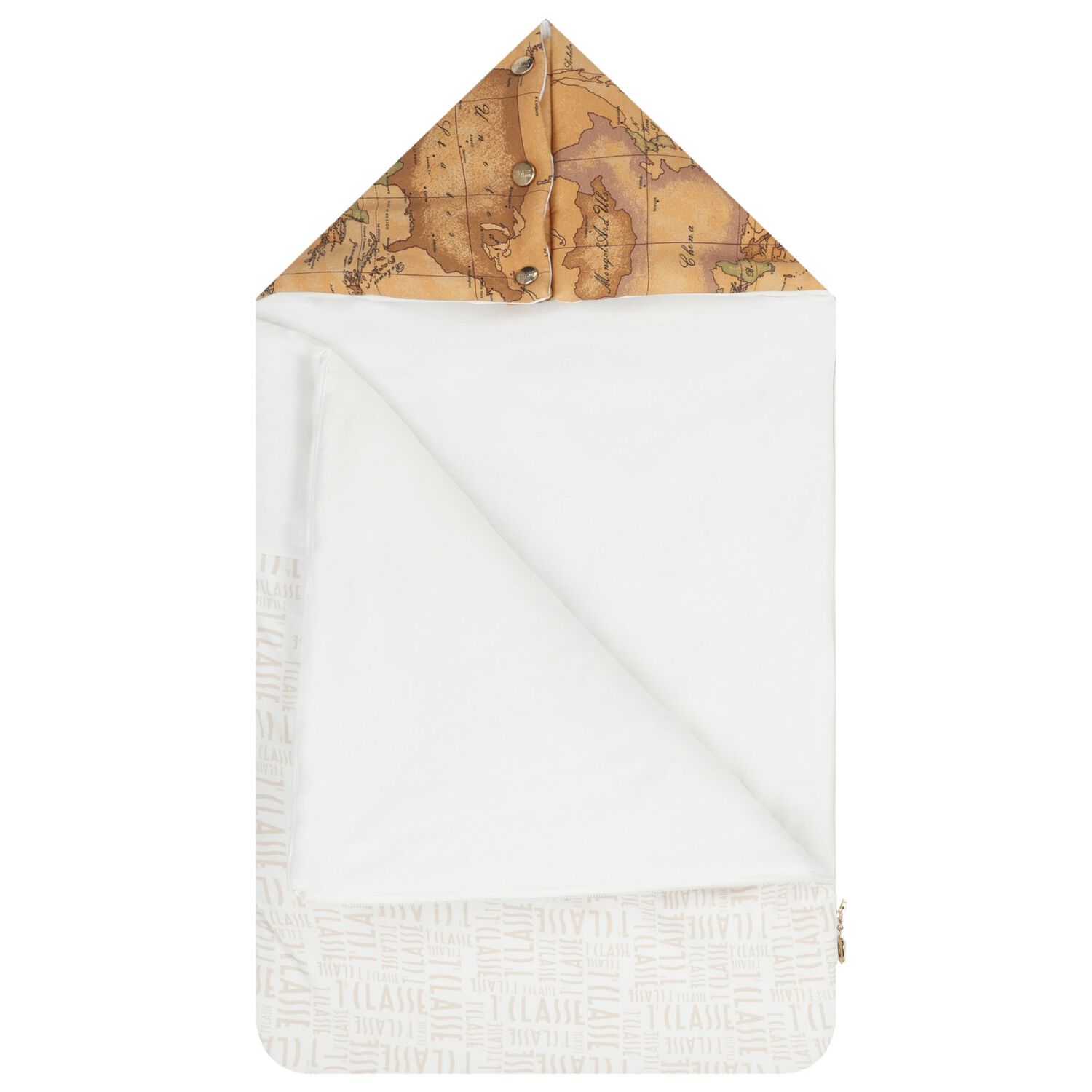 White & Beige Geo Map Baby Nest, 1, hi-res