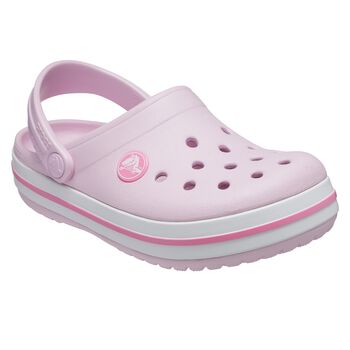 Girls Pink Crocband Clog Sandals