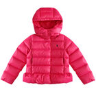 Girls Pink Logo Puffer Jacket, 1, hi-res