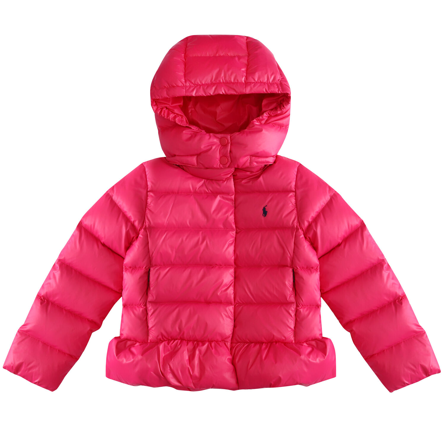 Girls Pink Logo Puffer Jacket, 1, hi-res image number null