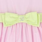 Girls Pink & Yellow Bow Dress, 1, hi-res