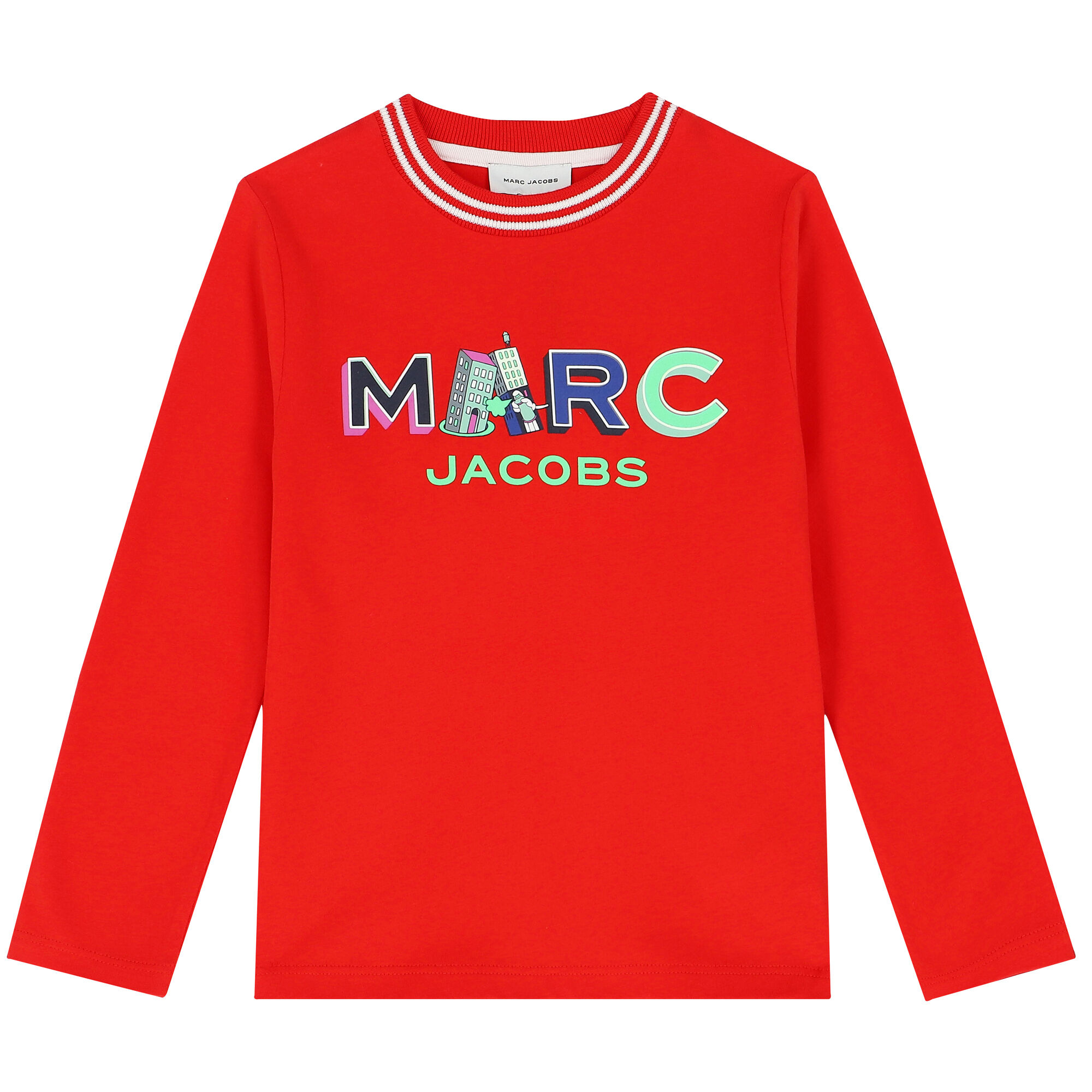 MARC JACOBS Boys Red Logo Cotton T-Shirt | Junior Couture USA