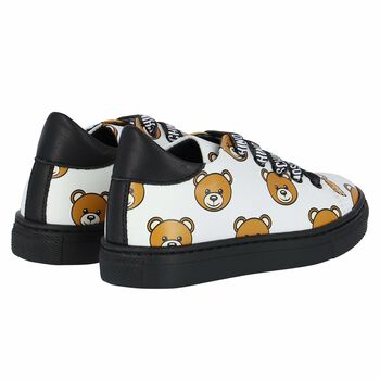 White Teddy Bear Logo Trainers