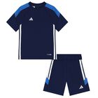 Boys Navy Blue Logo Shorts Set, 1, hi-res
