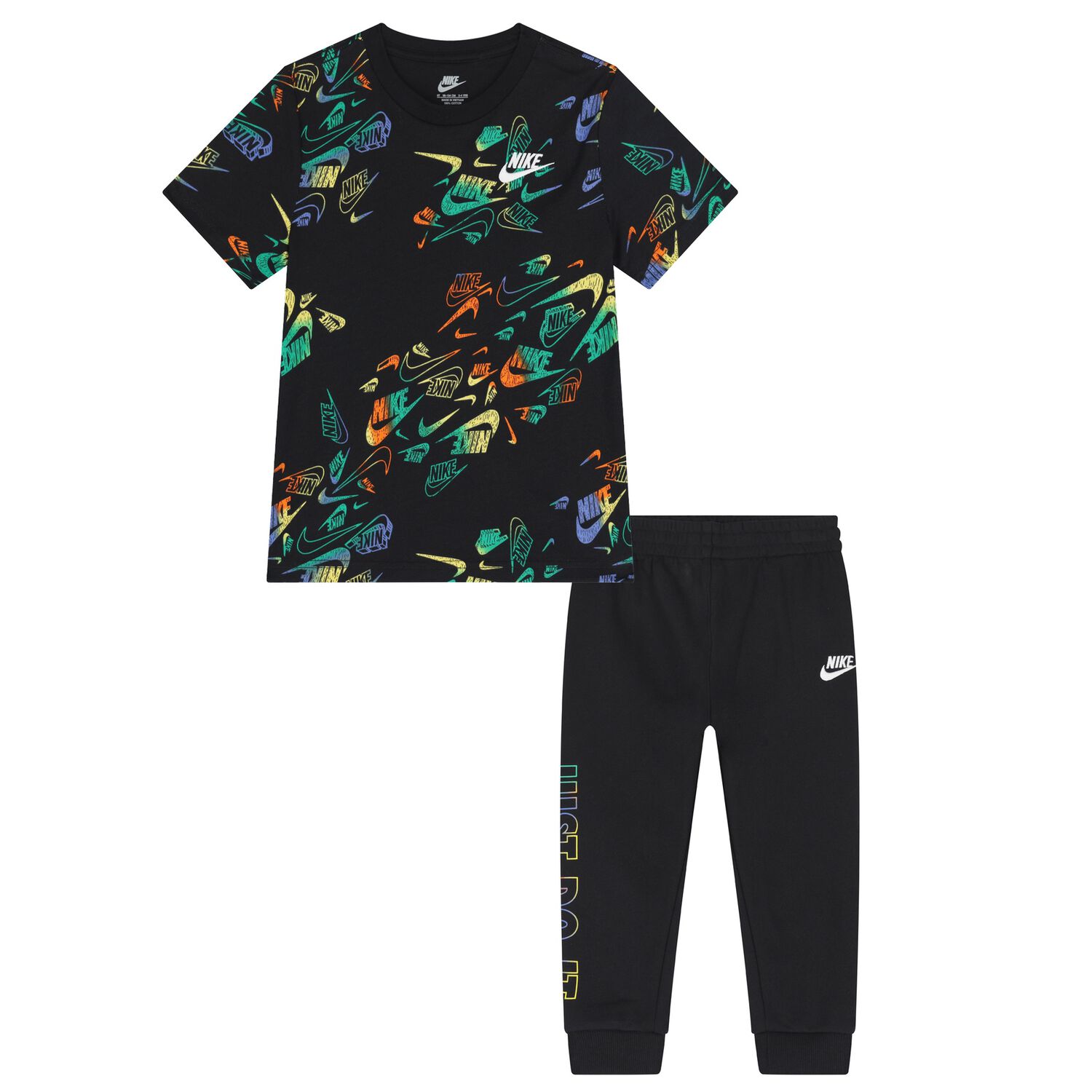 Boys Black Logo Trousers Set, 1, hi-res image number null