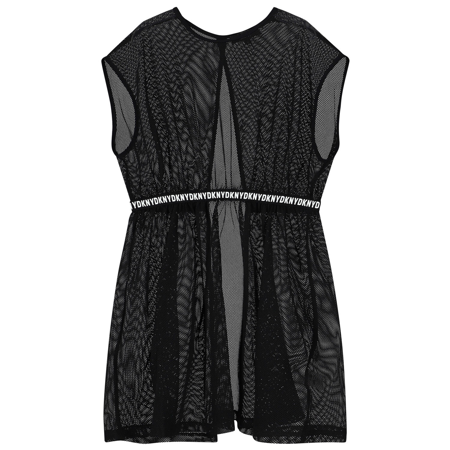 Girls Black Mesh Logo 2 in 1 Dress, 1, hi-res image number null
