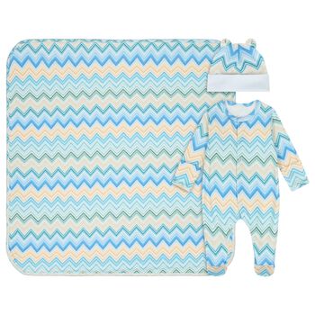 Blue & Yellow Zig Zag Babygrow Set