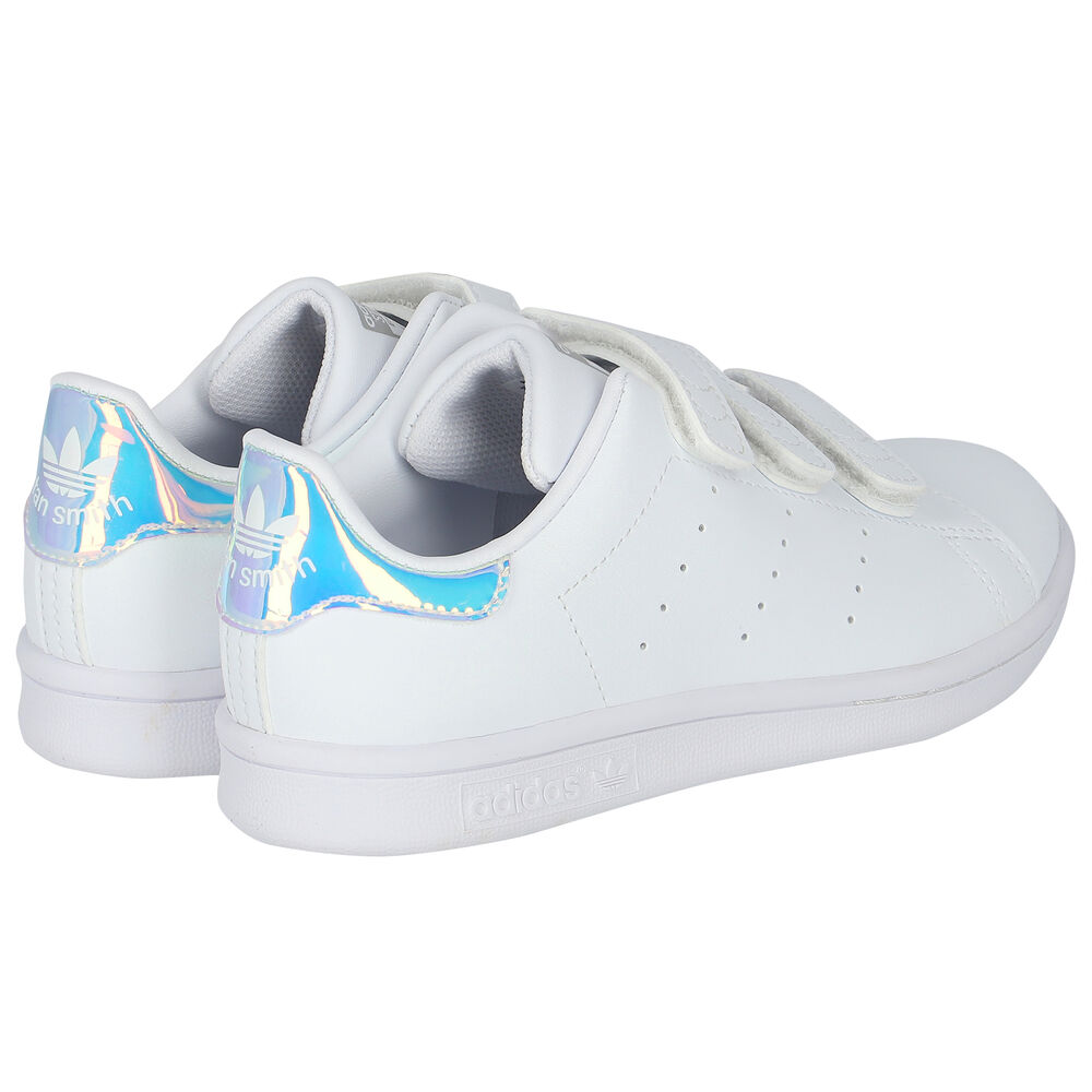 adidas Originals White Iridescent Stan Smith Velcro Trainers | Junior  Couture