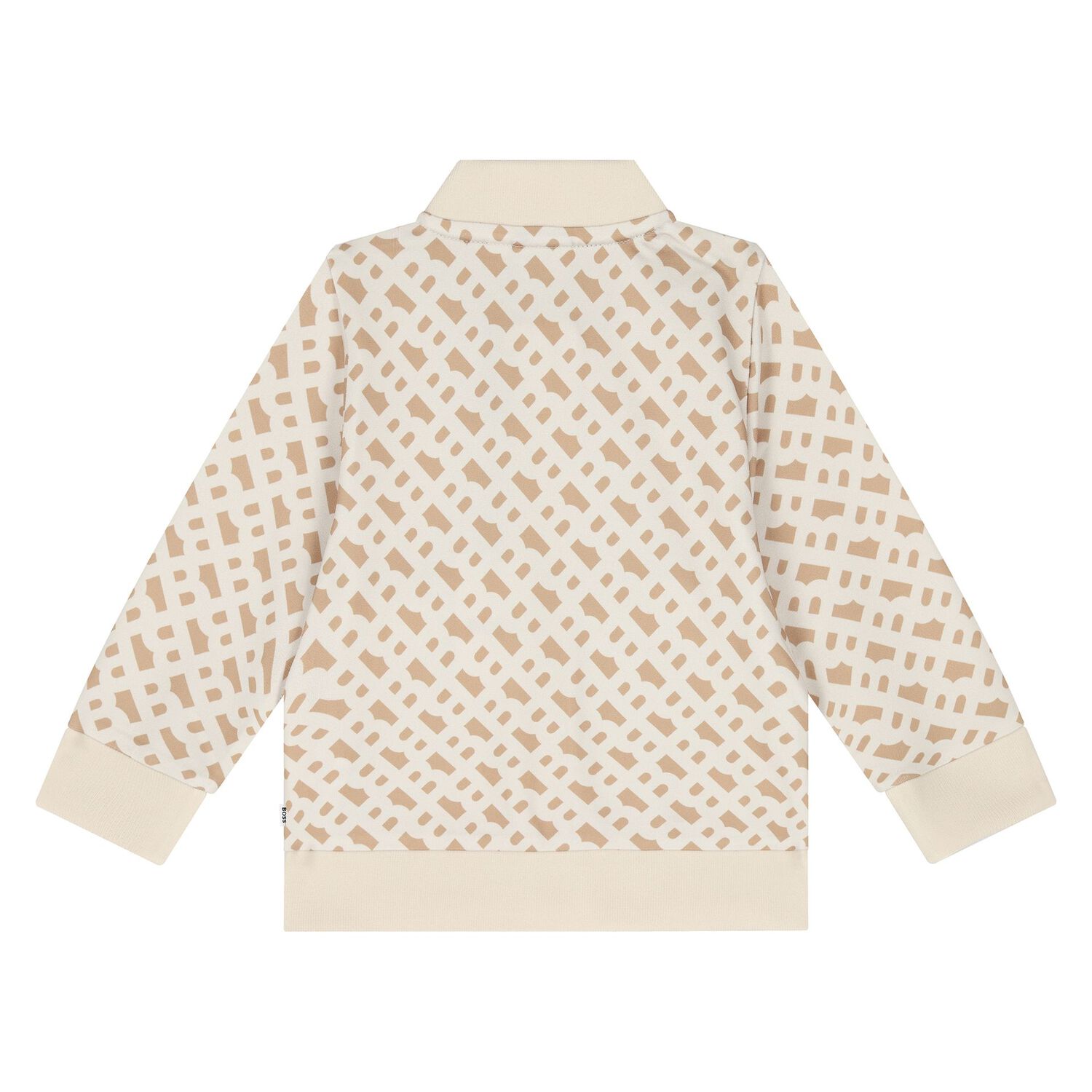 بدلة رياضية بالشعار باللون البيج للأولاد  , 1, hi-res