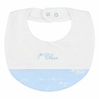 White & Blue Geo Map Baby Bib, 1, hi-res
