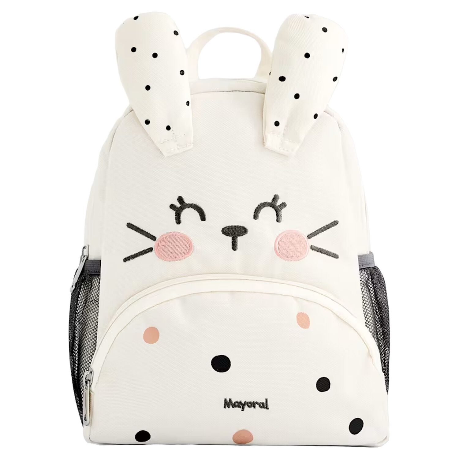 Younger Girls White Bunny Backpack ( 30cm ), 1, hi-res