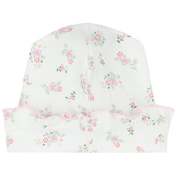 Baby Girls White Floral Hat