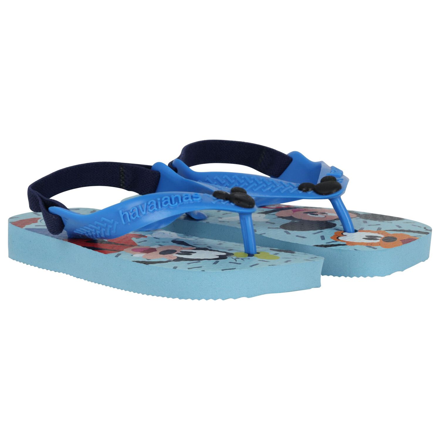Younger Boys Blue Disney Logo Flip Flops, 5, hi-res