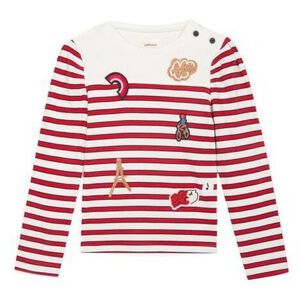 Girls Red & White Striped Top